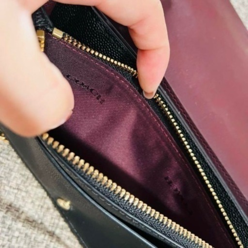 美品　COACH コーチ お財布ショルダーバッグ 2WAY