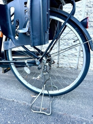 非電動　3人乗り自転車 2人子乗せ レインカバー有り 
ブラック黒　