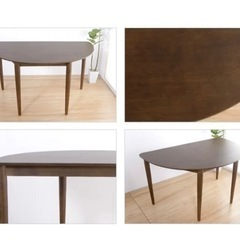 使いやすい半円ダイニングテーブルの画像