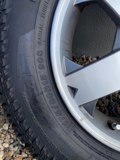 日産(三菱）純正 15インチ アルミホイール 5穴 15×5.5J +46 タイヤ 175/80R15 キックス  4本セット