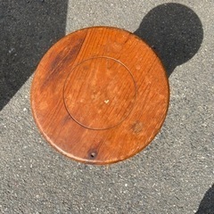 丸椅子　チェア　フラワースタンド　スツール　木製　中古品の画像