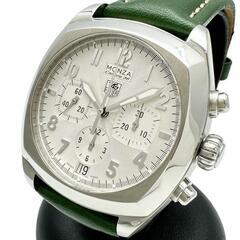 【TAG HEUER/タグホイヤー】 モンツァ キャリバー36 CR5111 エルプリメロ 腕時計 ステンレススチール 自動巻き/オートマ ホワイト文字盤/緑革(社外)  メンズ【中古】【真子質店】【GD】【TDTx】