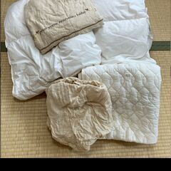 【西川リビング】ベビー布団  子供寝具 ５点セット（羽毛布団×2...