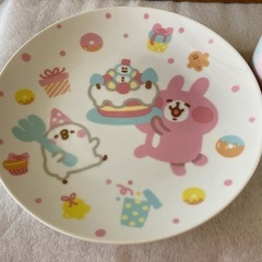 ミスド：ピスケ＆うさぎのカップとお皿の画像