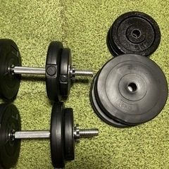 ダンベル10kg ×2 5kgプレート4枚付き【6/19まで受付】