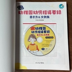 未使用品　美品　幼稚園教諭　保育士　子ども　指導要録　CD-ROM付きの画像