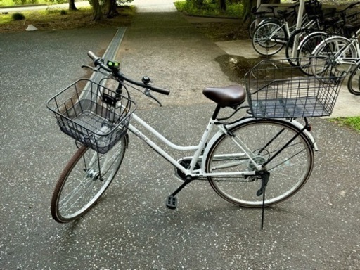 自転車 カゴ２つ付き