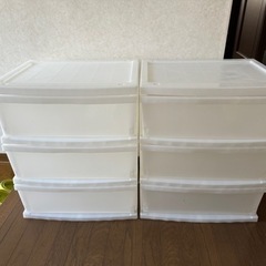 「取引者決定」家具 収納家具 3段衣装ケース2個セット