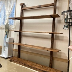 [お取引中]商品棚　　陳列棚　木製　間隔調整可