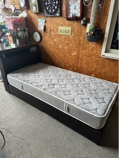 F0501家具 ベッド シングルベッド　マットレスセット