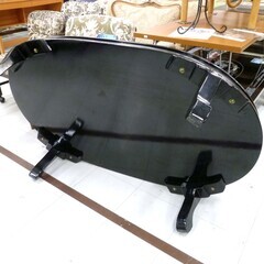 現状品 螺鈿細工 座卓 テーブル 幅135×奥行80×高さ36cm ブラック 黒 伝統工芸 レトロ 座敷机 ローテーブル 家具 苫小牧西店の画像