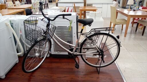 ★ジモティ割あり★  自転車 26インチ シルバー クリーニング済み TJ6264