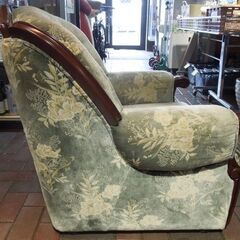 Karimoku 金華山張り 1人掛けソファ 幅83cm カリモク家具 シングル アームチェア リビング リメイクベース 国産 札幌市東区 新道東店の画像