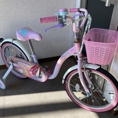 自転倉庫にあり。車 キッズ自転車　18インチ　プリンセス　ディズニ　