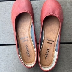新品未使用⭐️Mサイズ　赤色　レディース靴 の画像