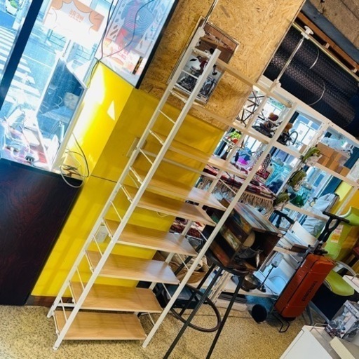 《売約済》【池上店】 [在庫2点] 突っ張り　つっぱり　可動棚　ラック　本棚　ブックケース　ブックラック　耐震　倒れない　調整　可能　bookcase bookrack book case secondhand shelf  bookshelf