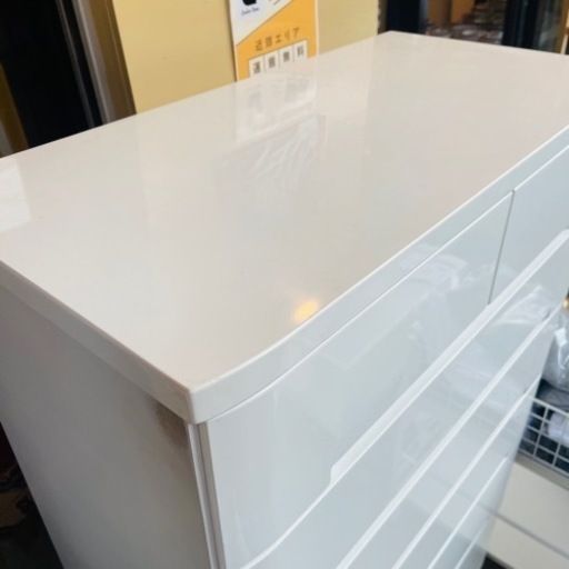 《売約済》【武蔵小山店】 　 チェスト　タンス　衣類収納　衣類　収納　箪笥　整理ダンス　整理箪笥　エナメル　ハイチェスト　chest drawer secondhand reuse secondhandshop storage clothes chest furniture 検　大川家具　ニトリ　NITORI オウカ　大容量　