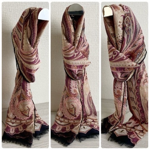 ☆現金払い可能☆ 【美品】ETRO 大判ショール スカーフ ストール ペイズリー柄