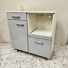 W 18096  マルミツ キャスター付 キッチンボードロータイ...