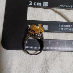 j→→→m40-1★黄金の翼竜 大粒ルビー紅玉 溶岩火口 金彩K18GFゴールドリング 誕生日プレゼント旅行連休夏海祭花火秋ギフト国内発送の画像