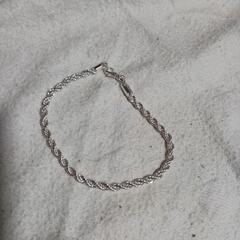 j→→→m40-1★銀の鎖ツイストヘビーパンク太編みプラチナ仕上925シルバーブレスレット誕生日プレゼント旅行夏海連休ギフト国内発送の画像