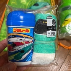 プラレール　水筒、おしぼりケース、リュックサックの画像