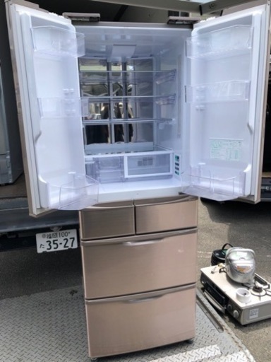 北九州市内配送無料　保証付き シャープ SHARP プラズマクラスター冷蔵庫 （465L・フレンチドア） 6ドア ブラウン系/ブライト