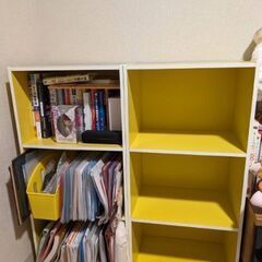 【無料】黄色カラーボックス×2個