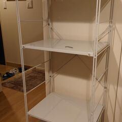 無印良品　スチールラック スチールユニットシェルフ・スチール棚セット・小・ライトグレー