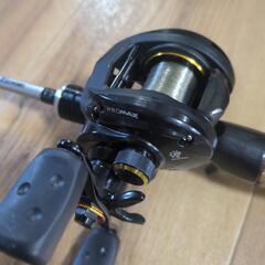 釣り竿（AIREDGE632LB）とベイトリール（PROMAX左巻き）セット　取引相手確定しました。の画像