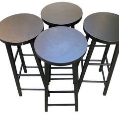 丸椅子 スツール 4つセット 店舗 ブラック