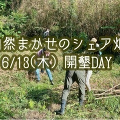 自然まかせのシェア畑　開墾DAY（体験参加も歓迎）
