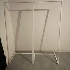 ハンガーラック×2 白 シンプルの画像