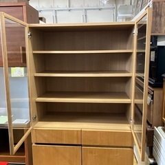 6/3🌸値下げしました！🌲タモ材🌲無印良品 カップボード 収納家具 キャビネット 北欧🌳 NO.958の画像