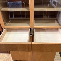 6/3🌸値下げしました！🌲タモ材🌲無印良品 カップボード 収納家具 キャビネット 北欧🌳 NO.958の画像