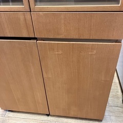 6/3🌸値下げしました！🌲タモ材🌲無印良品 カップボード 収納家具 キャビネット 北欧🌳 NO.958の画像