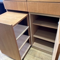 6/3🌸値下げしました！🌲タモ材🌲無印良品 カップボード 収納家具 キャビネット 北欧🌳 NO.958の画像