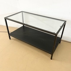 【配送無料】IKEA イケア ガラステーブル 棚