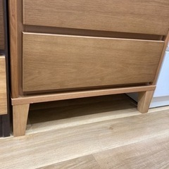 トレファク高槻店】取りに来られる方限定！SANKOUのウッドチェスト5段の