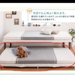 下段ベッド　シングルベッド　ヘッドレスベッド　ベッドフレームのみの画像