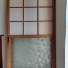 古建具　障子　曇りガラス　引戸　あげます