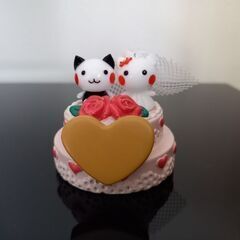 ガラス細工　猫　結婚式