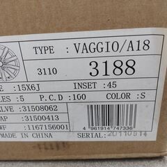 VAGGIO A18 ホイール 4本セット 箱入り　/UJ-0939 北の画像