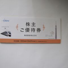 東武鉄道株式会社株主優待券冊子1冊有効期限２０２４年12月31日まで