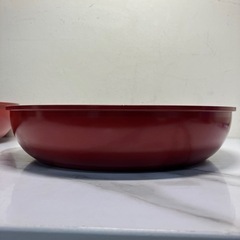 N2406-177 アイリスオーヤマ ダイヤモンドコートパン IH用 26cmフライパン＋26cm炒め鍋＋ふた ※持ち手ありません 未使用品 バラ売り不可の画像