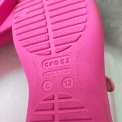 【Crocs】 サンダル　ピンク　18.5cm　女の子♪の画像