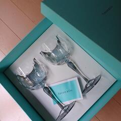 TIFFANY　ワイングラス　ペアグラス　フローレット　ティファニー
