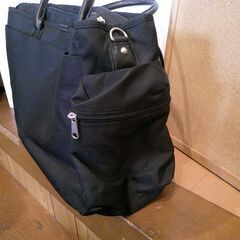 ビジネスバッグ メンズ A4ファイル ブラック サイド チャック付 ペットボトル収納可能 大容量の画像