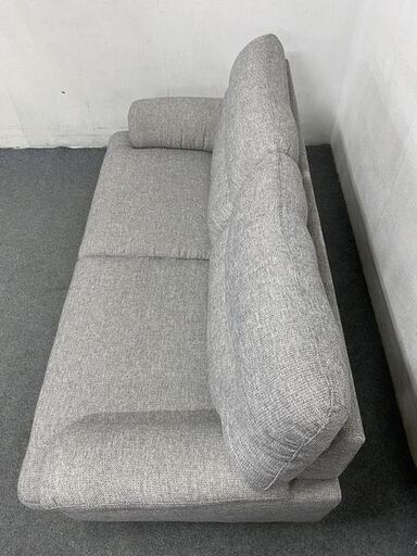 ニトリ/NITORI 3人用布張りソファ キャッツ3 グレー ファブリック リビング シンプル 幅1800 中古家具 店頭引取歓迎 R