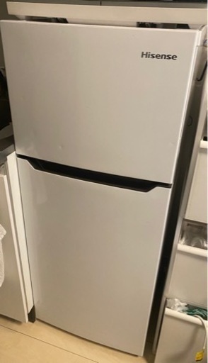 ハイセンス冷蔵庫　2ドア　ホワイト　お一人暮らしに　HR-B12C